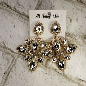 Clear Starburst Earrings